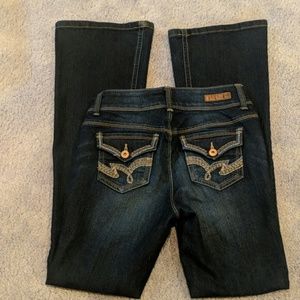 L.E.I. Sophia hipster flare jeans